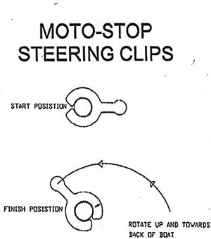 MOTO-STOP HYDRAULIC 5" STEERING CLIPS FOR OUTBOARD MOTORS